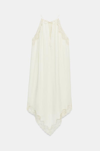 Robe contrastée en dentelle ZW Collection