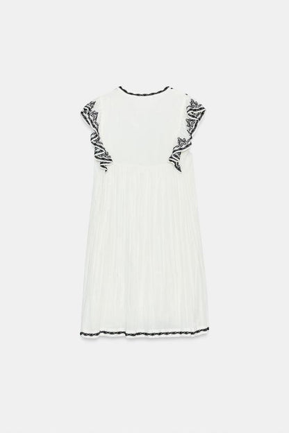 Robe brodée contrastée ZW Collection