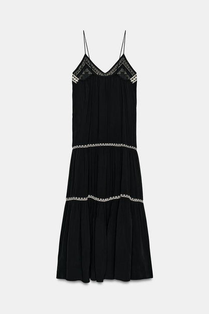 Robe longue brodée ZW Collection