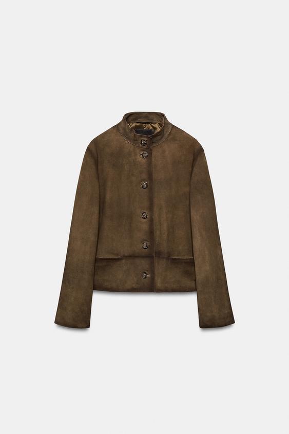 Blouson 100 % cuir ZW Collection Édition limitée