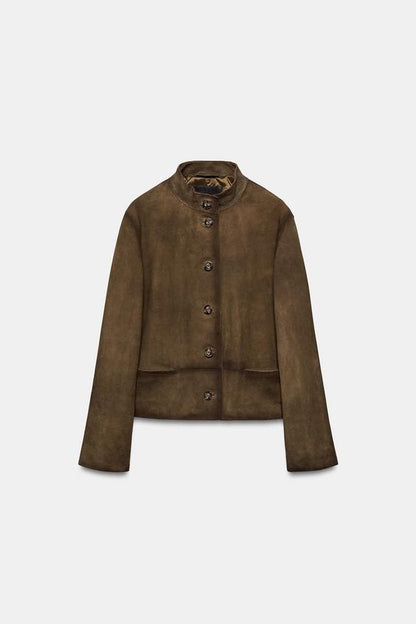 Blouson 100 % cuir ZW Collection Édition limitée
