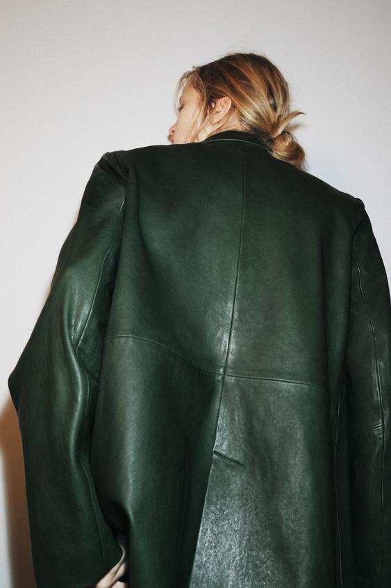 Blazer croisé en cuir ZW Collection Édition limitée