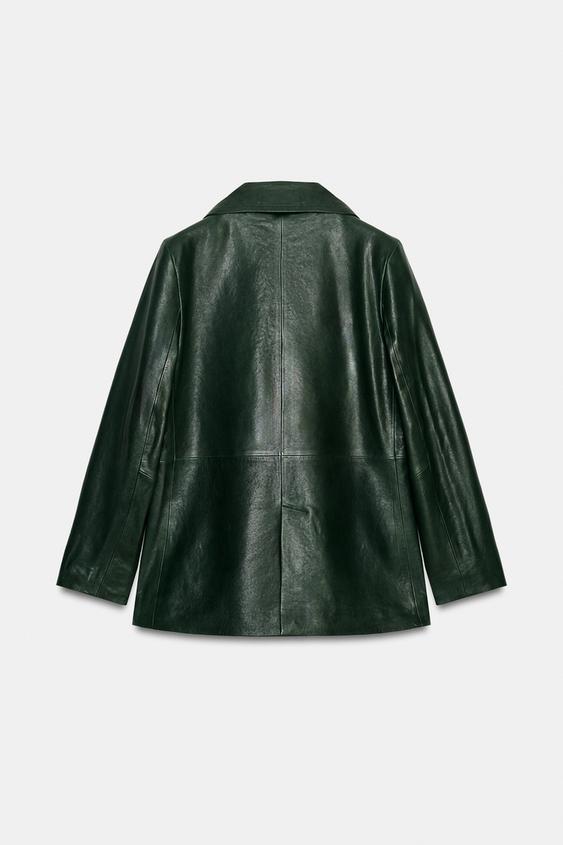 Blazer croisé en cuir ZW Collection Édition limitée