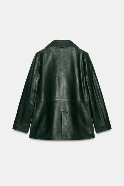 Blazer croisé en cuir ZW Collection Édition limitée