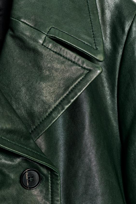 Blazer croisé en cuir ZW Collection Édition limitée