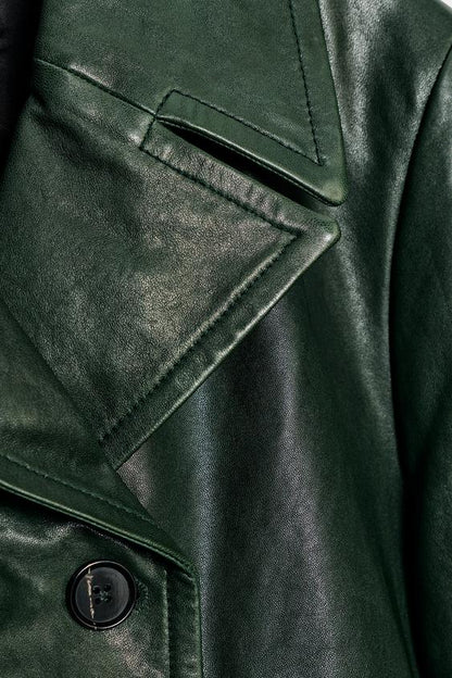 Blazer croisé en cuir ZW Collection Édition limitée