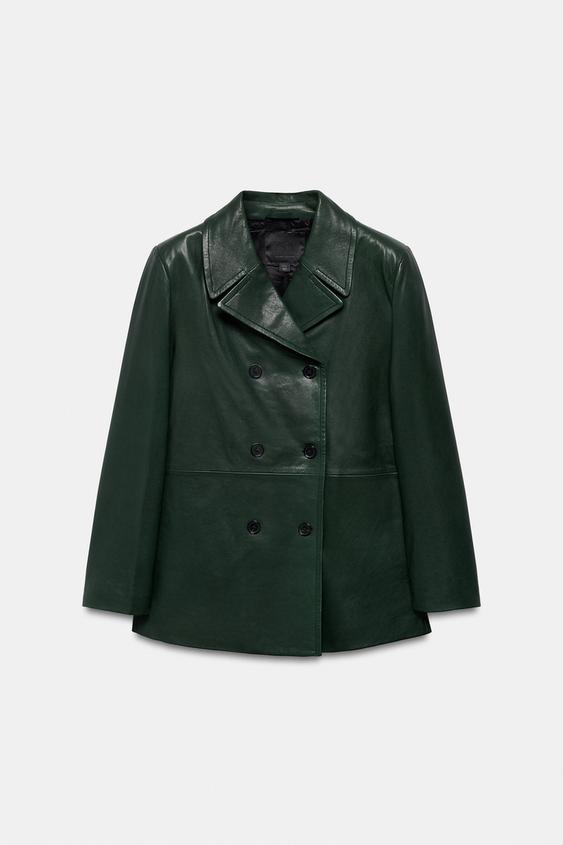 Blazer croisé en cuir ZW Collection Édition limitée