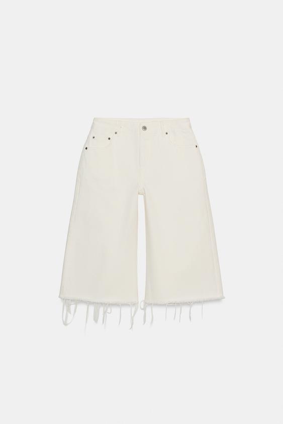 Bermuda en denim effiloché ZW Collection
