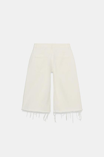 Bermuda en denim effiloché ZW Collection