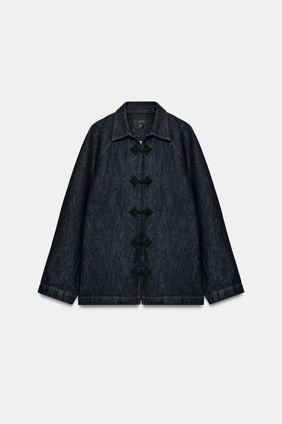 Veste en denim à brandebourgs ZW Collection