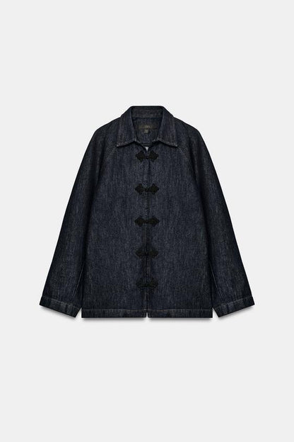 Veste en denim à brandebourgs ZW Collection