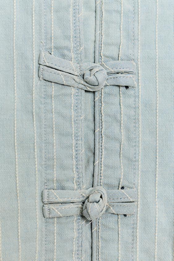 Veste en denim à brandebourgs ZW Collection