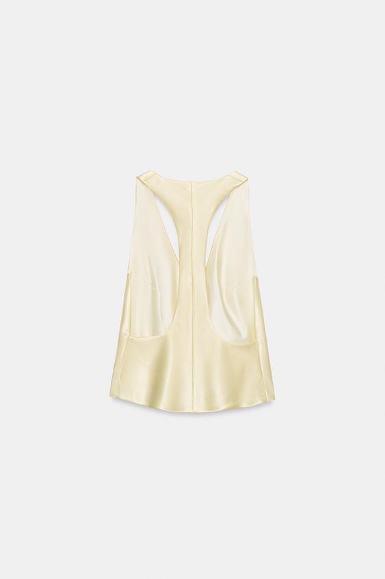 Gilet satiné à double boutonnage