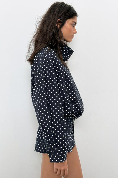 Veste bouffante à pois
