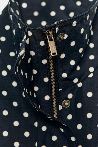 Veste bouffante à pois
