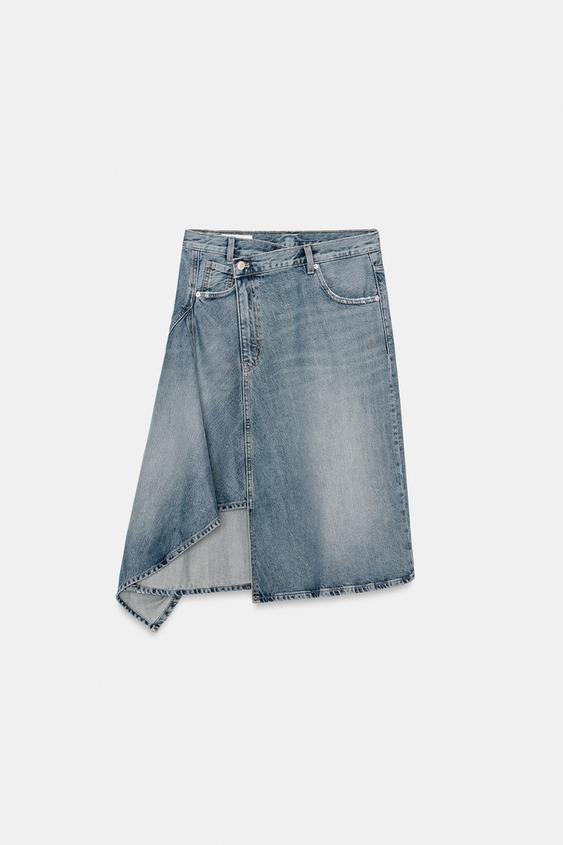 Jupe en denim TRF asymétrique