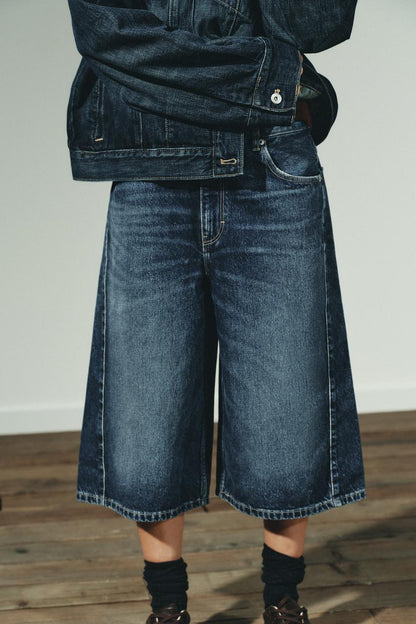 Jorts en denim TRF, taille mi-haute