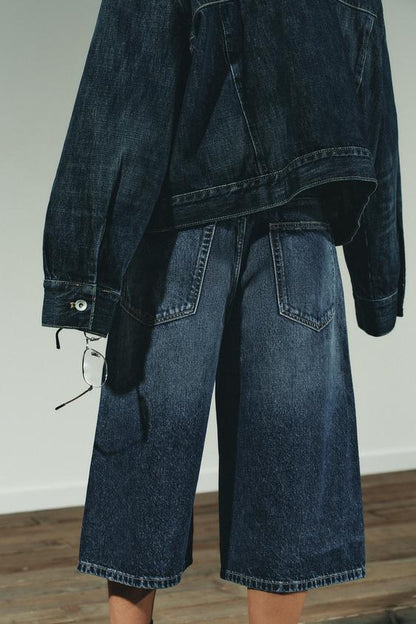 Jorts en denim TRF, taille mi-haute