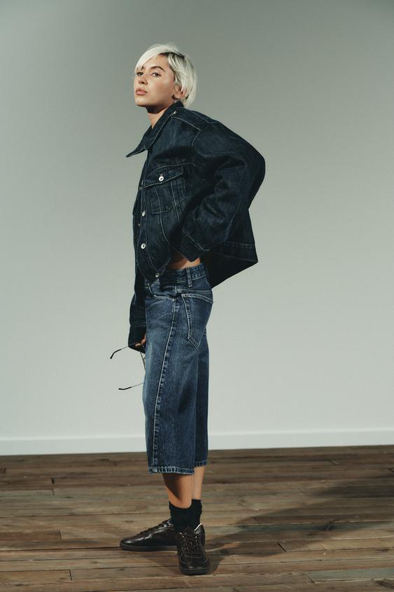 Jorts en denim TRF, taille mi-haute