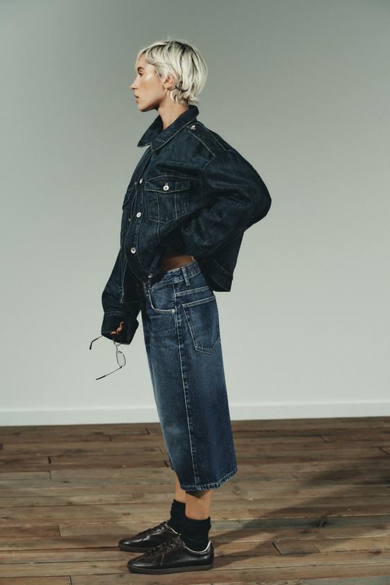 Jorts en denim TRF, taille mi-haute