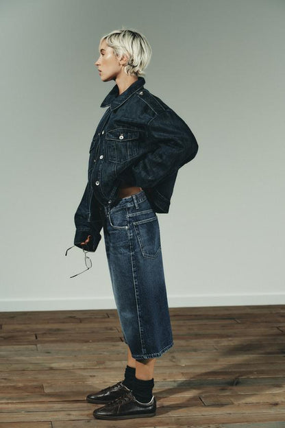 Jorts en denim TRF, taille mi-haute