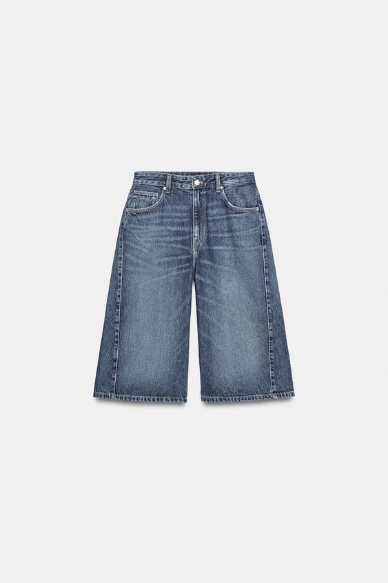 Jorts en denim TRF, taille mi-haute