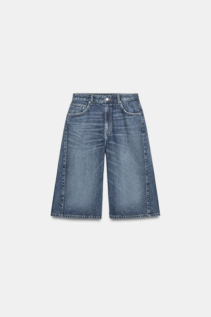 Jorts en denim TRF, taille mi-haute