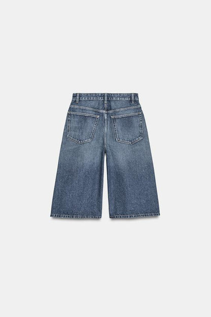 Jorts en denim TRF, taille mi-haute