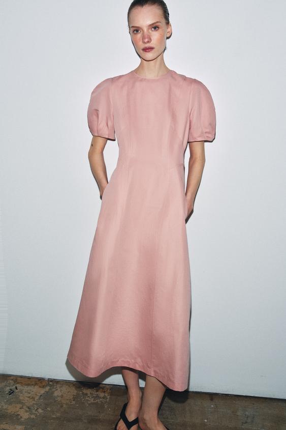 Robe midi en lin ZW Collection