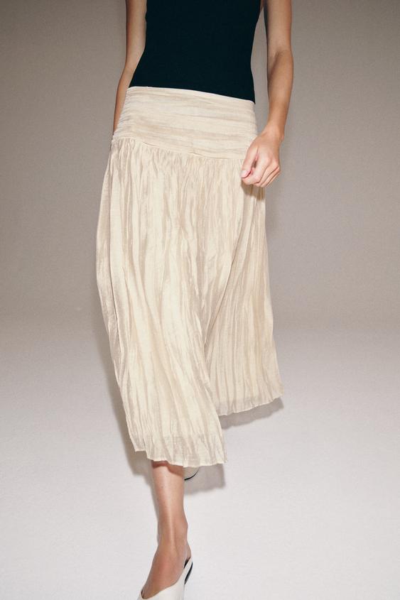 Jupe midi drapée ZW Collection