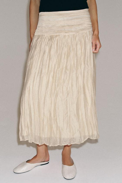 Jupe midi drapée ZW Collection
