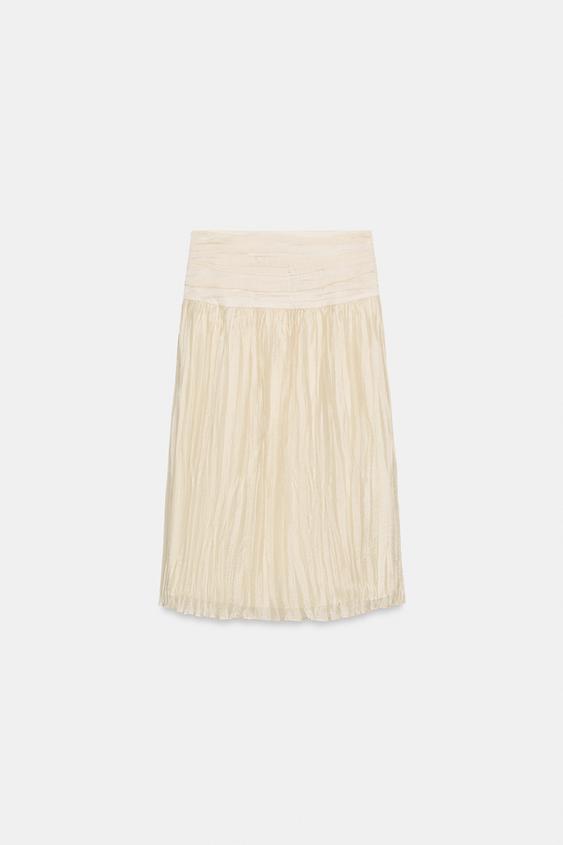 Jupe midi drapée ZW Collection