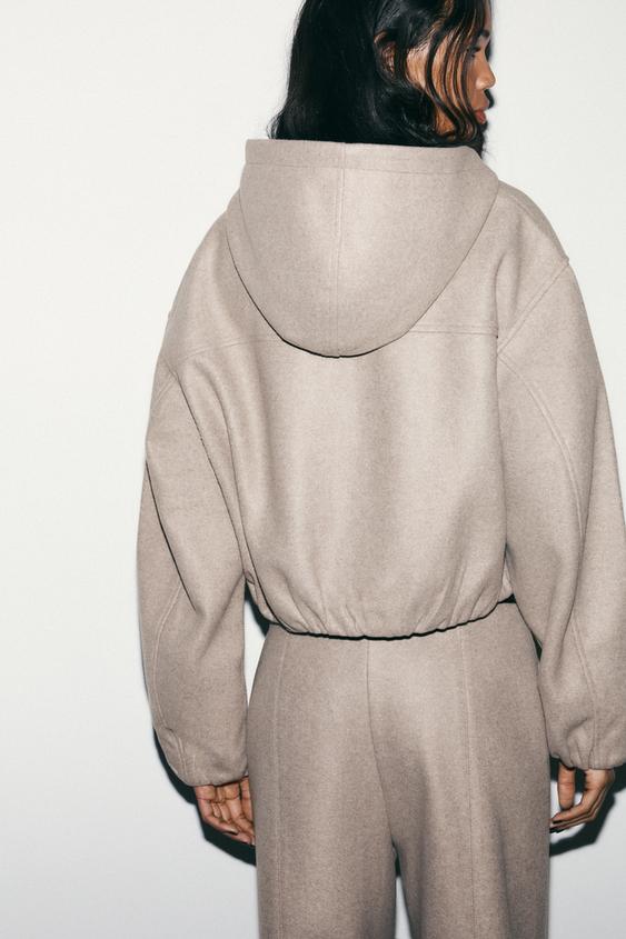 Blouson doux à capuche
