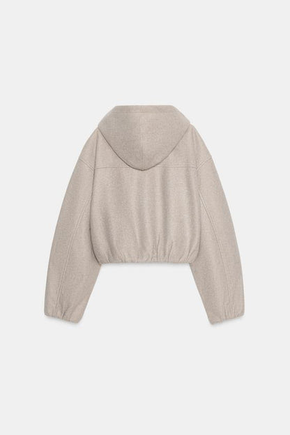 Blouson doux à capuche