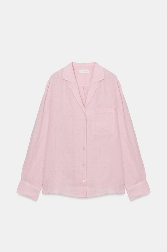 Chemise 100 % lin à poche ZW Collection