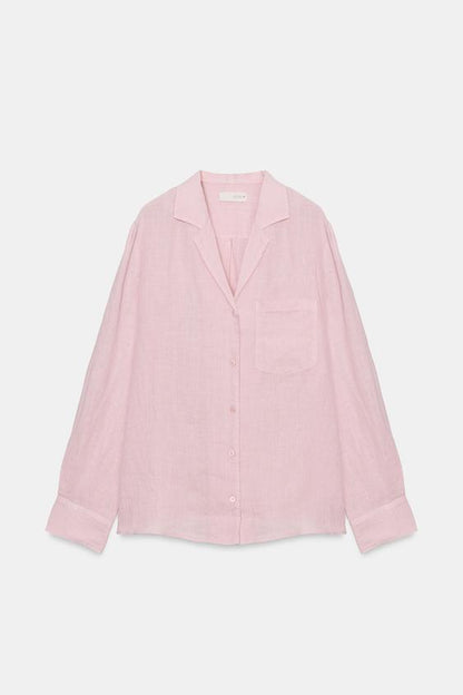 Chemise 100 % lin à poche ZW Collection