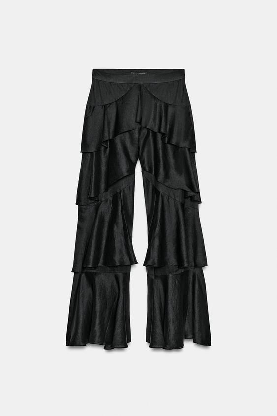 Pantalon à volants en ramie ZW Collection