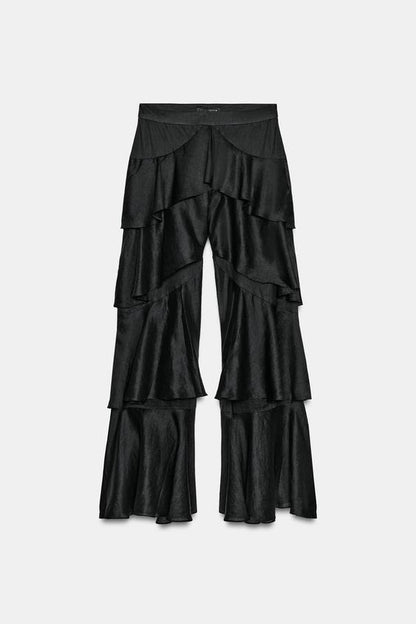 Pantalon à volants en ramie ZW Collection