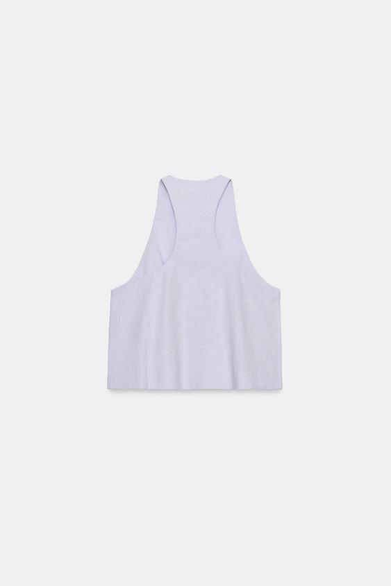 Gilet à boutons en lin