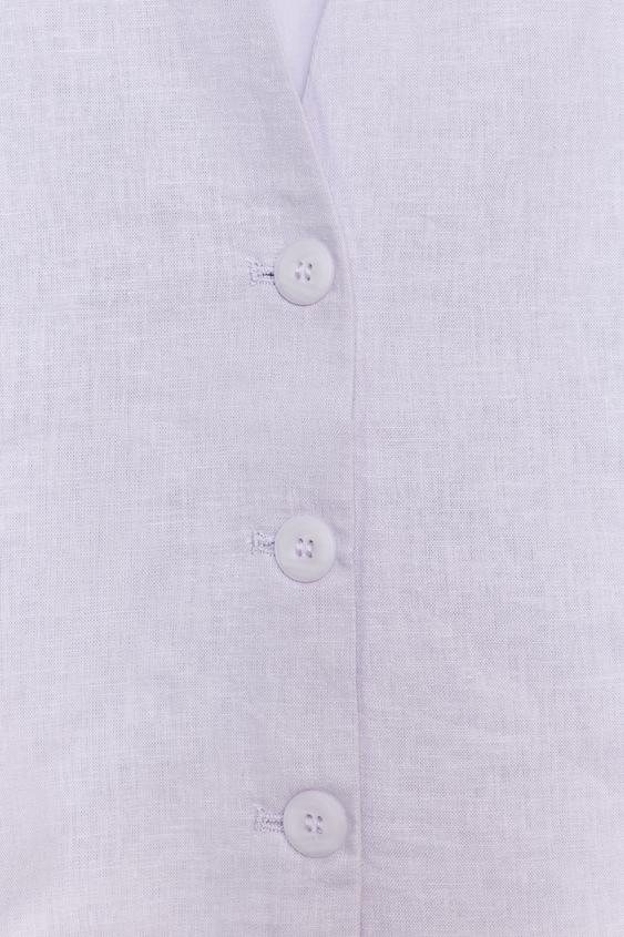 Gilet à boutons en lin