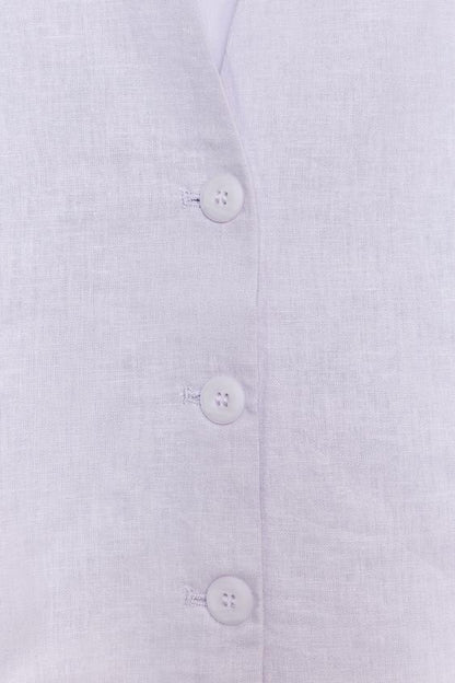 Gilet à boutons en lin