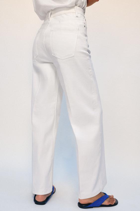 Jean ZW Collection à jambe large taille haute