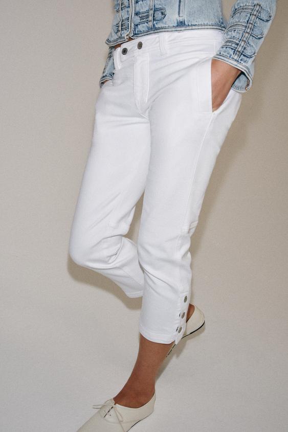 Jean ZW Collection capri taille mi-haute