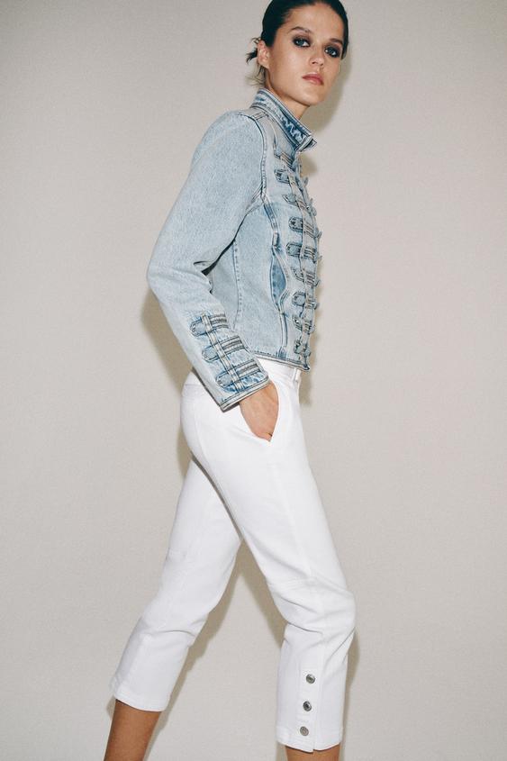Jean ZW Collection capri taille mi-haute