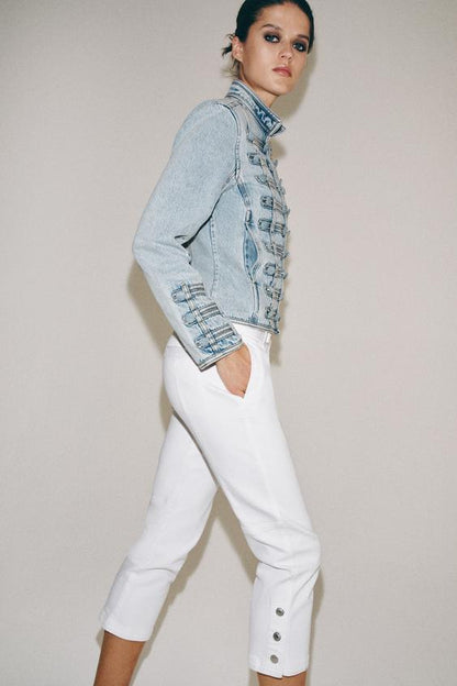 Jean ZW Collection capri taille mi-haute