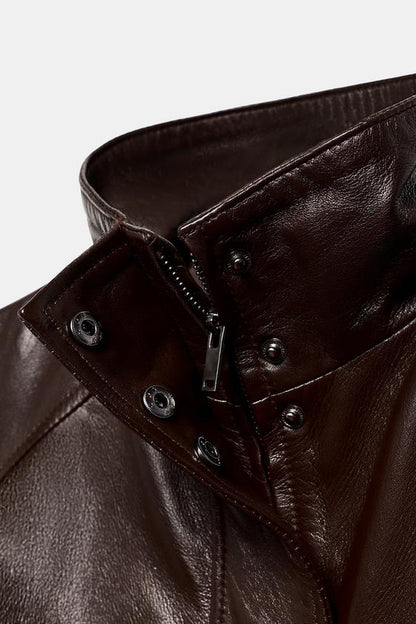 Veste bomber 100 % cuir ZW Collection
