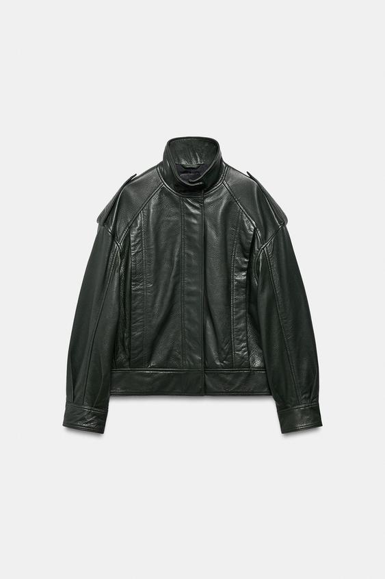 Veste bomber en cuir ZW Collection Édition limitée