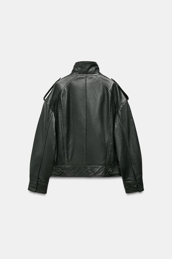 Veste bomber en cuir ZW Collection Édition limitée
