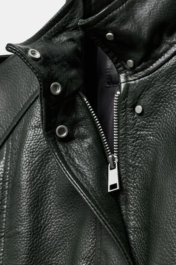 Veste bomber en cuir ZW Collection Édition limitée