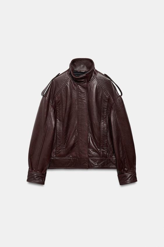 Veste bomber 100 % cuir ZW Collection Édition limitée